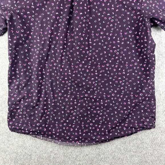 Katin Shirt Mens Large Purple Geometric Surf Beach Ocean Preppy Button SS Pocket - Picture 7 of 12